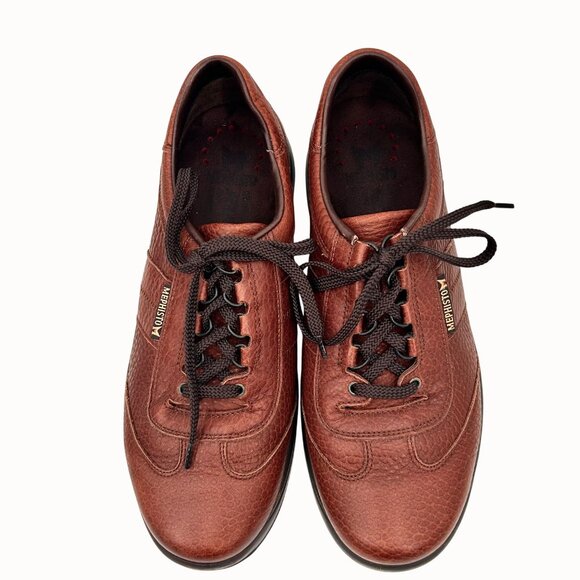 MEPHISTO RUNOFF BROWN PEBBLED BROWN LEATHER WALKING SHOES SNEAKERS - 9.5 - Picture 3 of 8